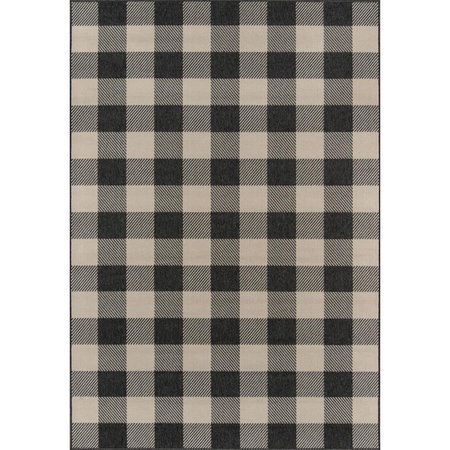 MOMENI 1 ft. 8 in. x 3 ft. 7 in. Baja25 Rectangle Area Rug Charcoal BAJA0BAJ25CHR1837